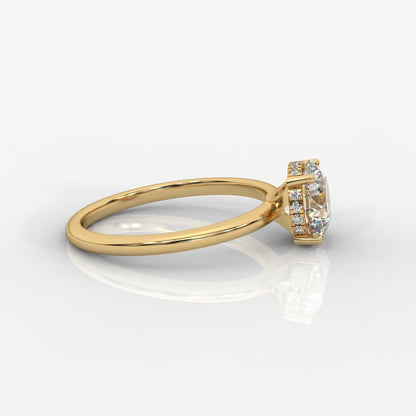 Aria Solitaire Ring With Hidden Halo - Round