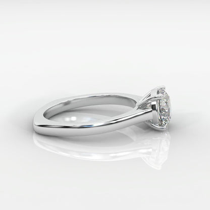 Louise Classic Cathedral Solitaire Ring with Euro Shank - Round