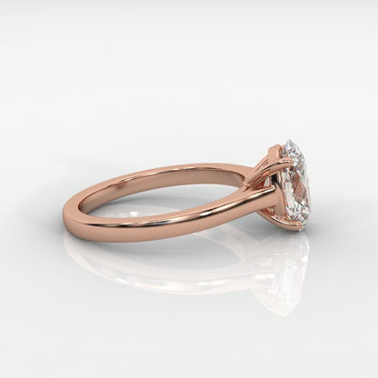 Louise Classic Cathedral Solitaire Ring - Oval