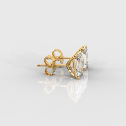 Elise Classic Diamond Stud Earrings – Emerald