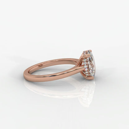 Vivienne Diamond Ring with Hidden Halo - Oval