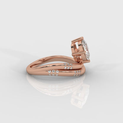 Serpentina Diamond Wrap Ring - Cushion