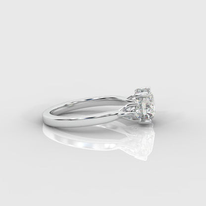 Nora Floating Three-Stone Ring - Round