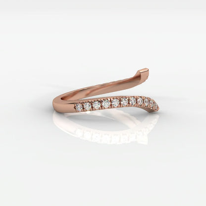 Alice Diamond Twisted Open Cuff Band -  Round