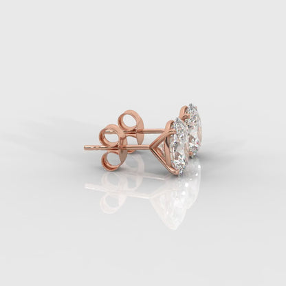 Elise Classic Diamond Stud Earrings – Oval