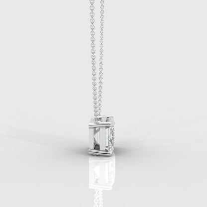 Avery Emerald Solitaire Pendant Necklace 1ctW