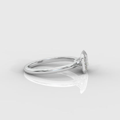 Eden East-West Bezel Solitaire Ring - Emerald