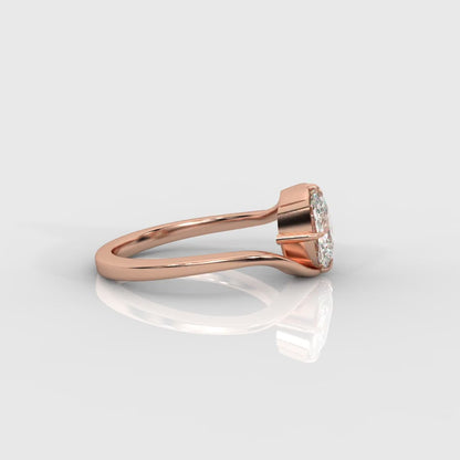 Daisy Wrap Solitaire Ring – Cushion