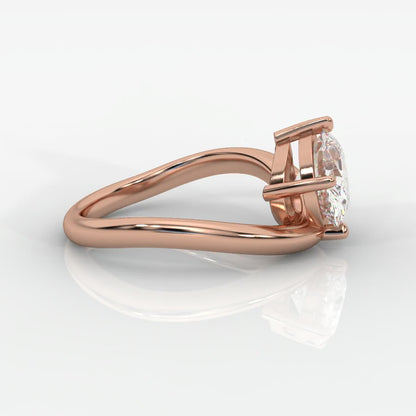 Sway Solitaire Ring - Oval