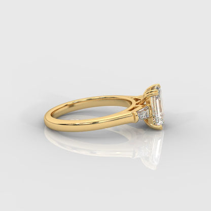 Helena Three-Stone Ring - Emerald