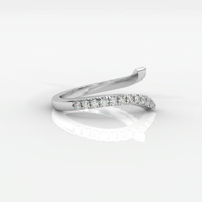 Alice Diamond Twisted Open Cuff Band -  Round