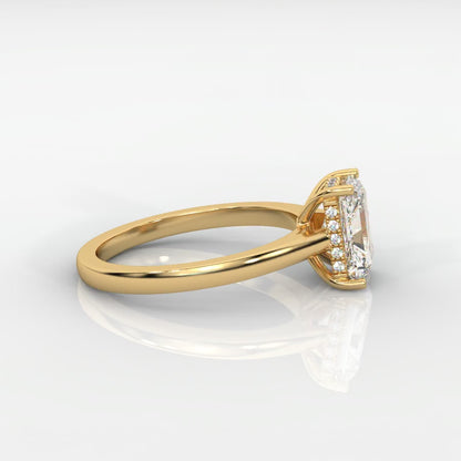 Vivienne Diamond Ring with Hidden Halo - Radiant