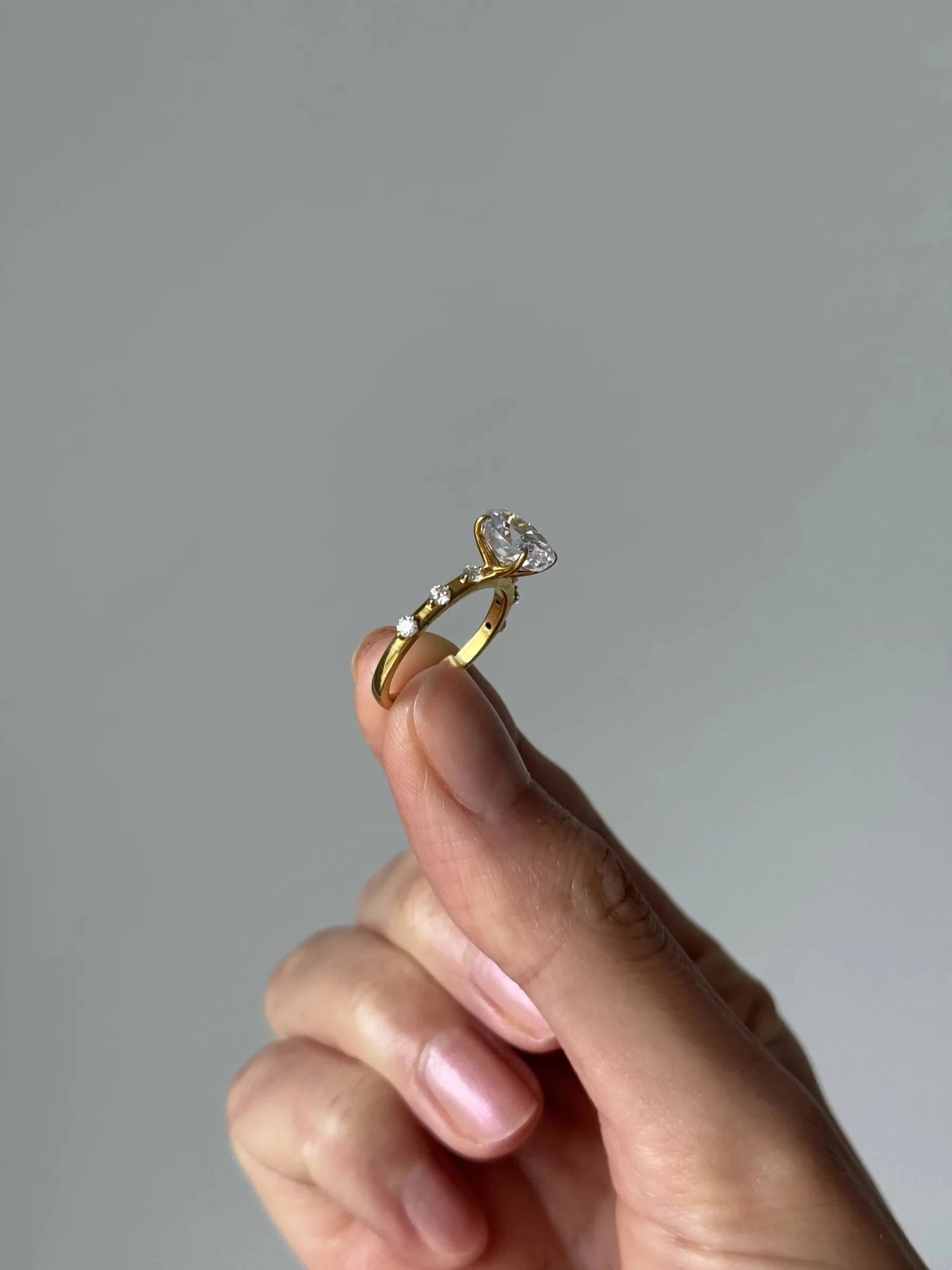 Rosalie Diamond Accent Ring - Oval - AYKA JEWELS