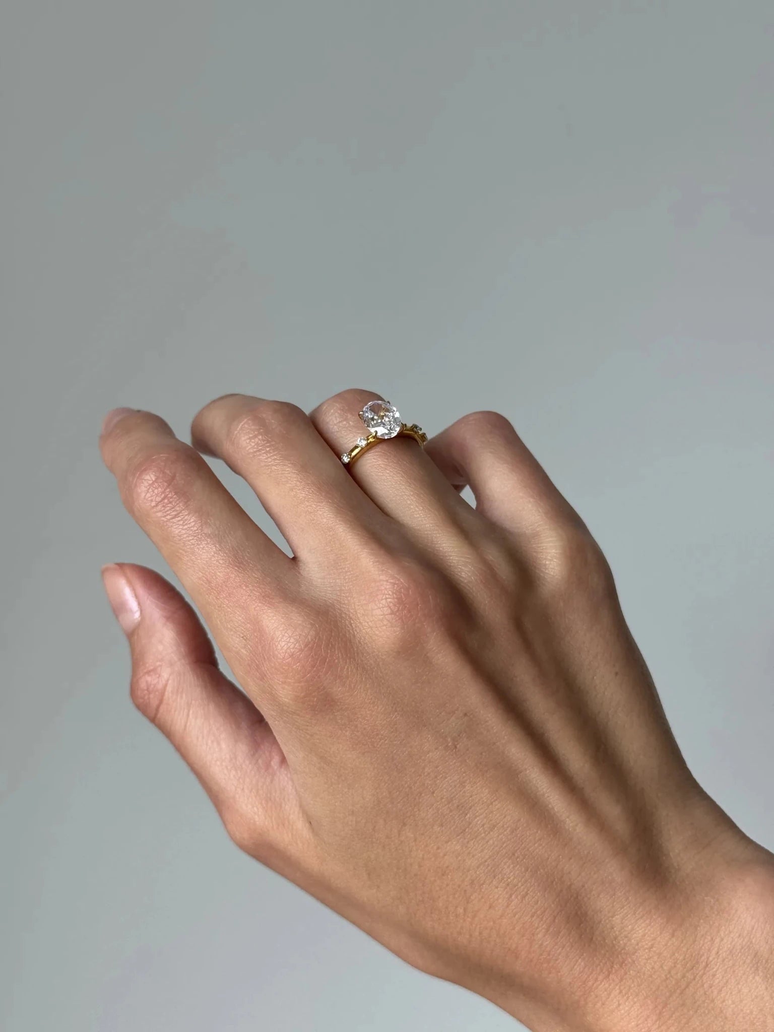 Rosalie Diamond Accent Ring - Oval - AYKA JEWELS