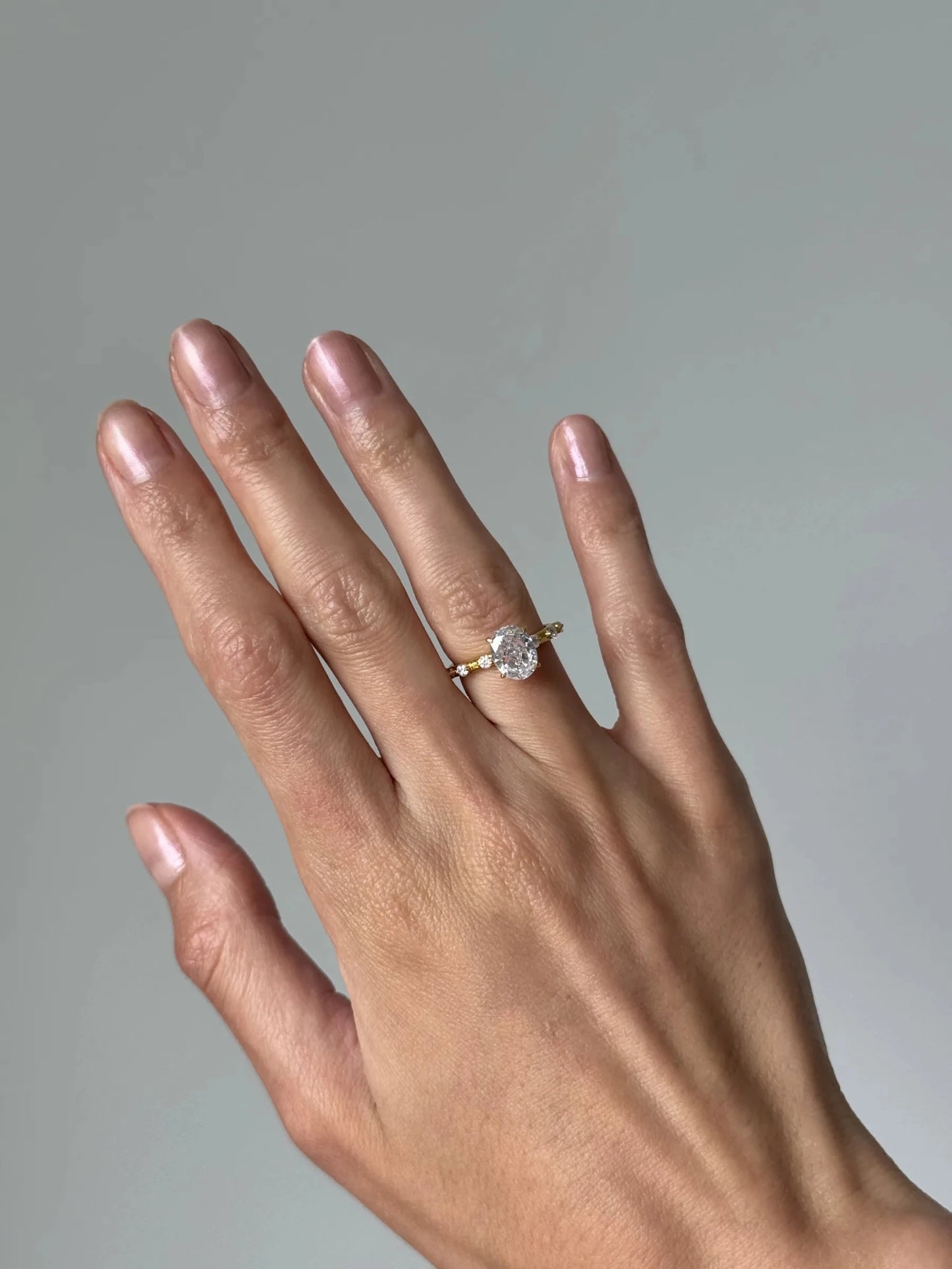 Rosalie Diamond Accent Ring - Oval - AYKA JEWELS