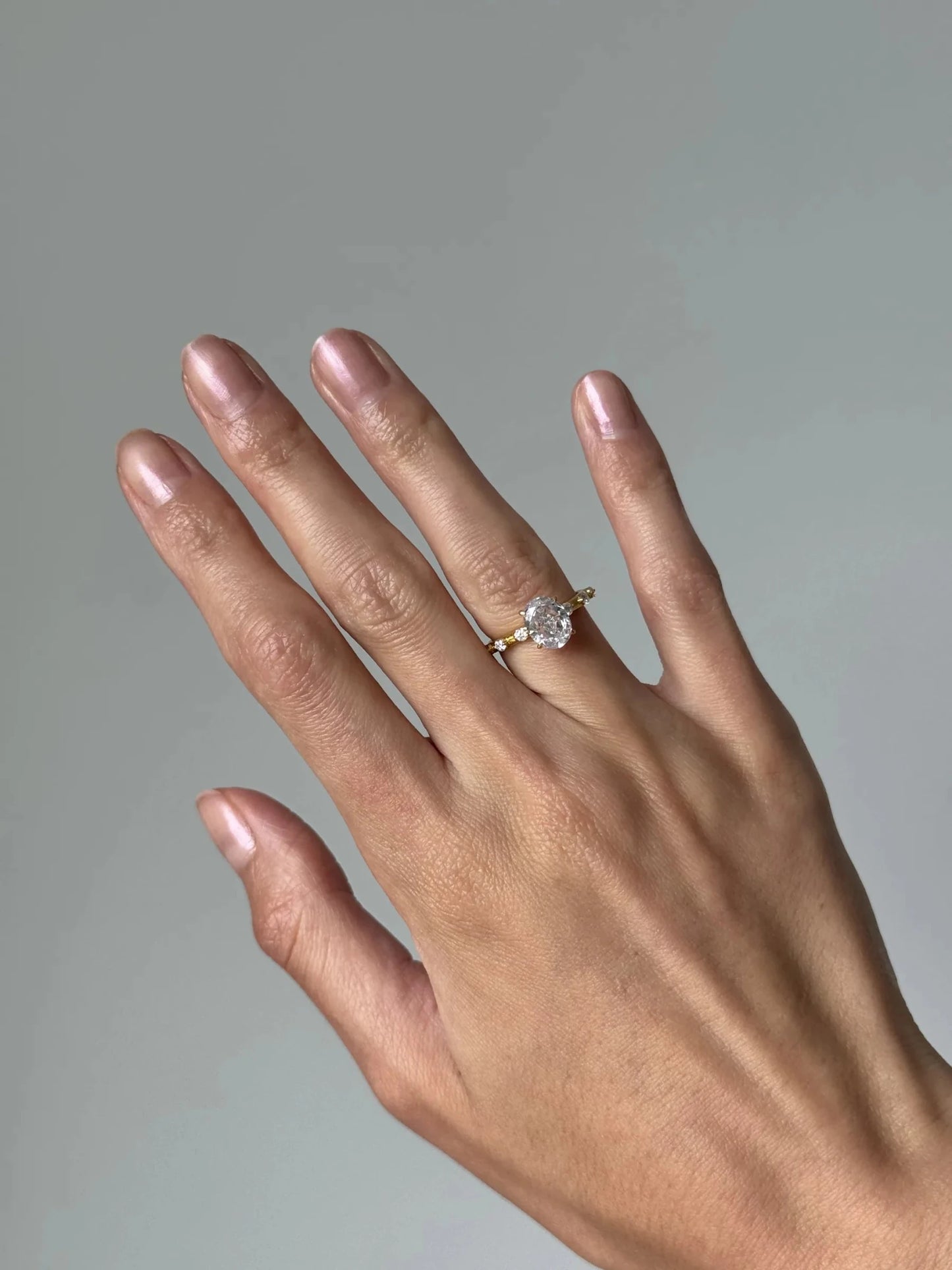Rosalie Diamond Accent Ring - Oval - AYKA JEWELS