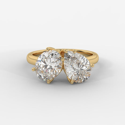 Sage Toi et Moi Ring - Oval & Pear - AYKA JEWELS