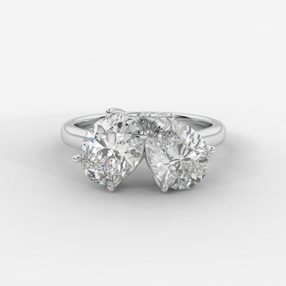 Sage Toi et Moi Ring - Oval & Pear - AYKA JEWELS