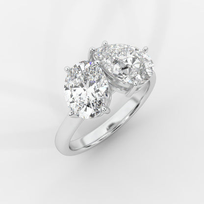 Sage Toi et Moi Ring - Oval & Pear - AYKA JEWELS