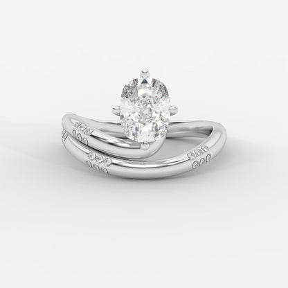 Serpentina Diamond Wrap Ring - Cushion - AYKA JEWELS