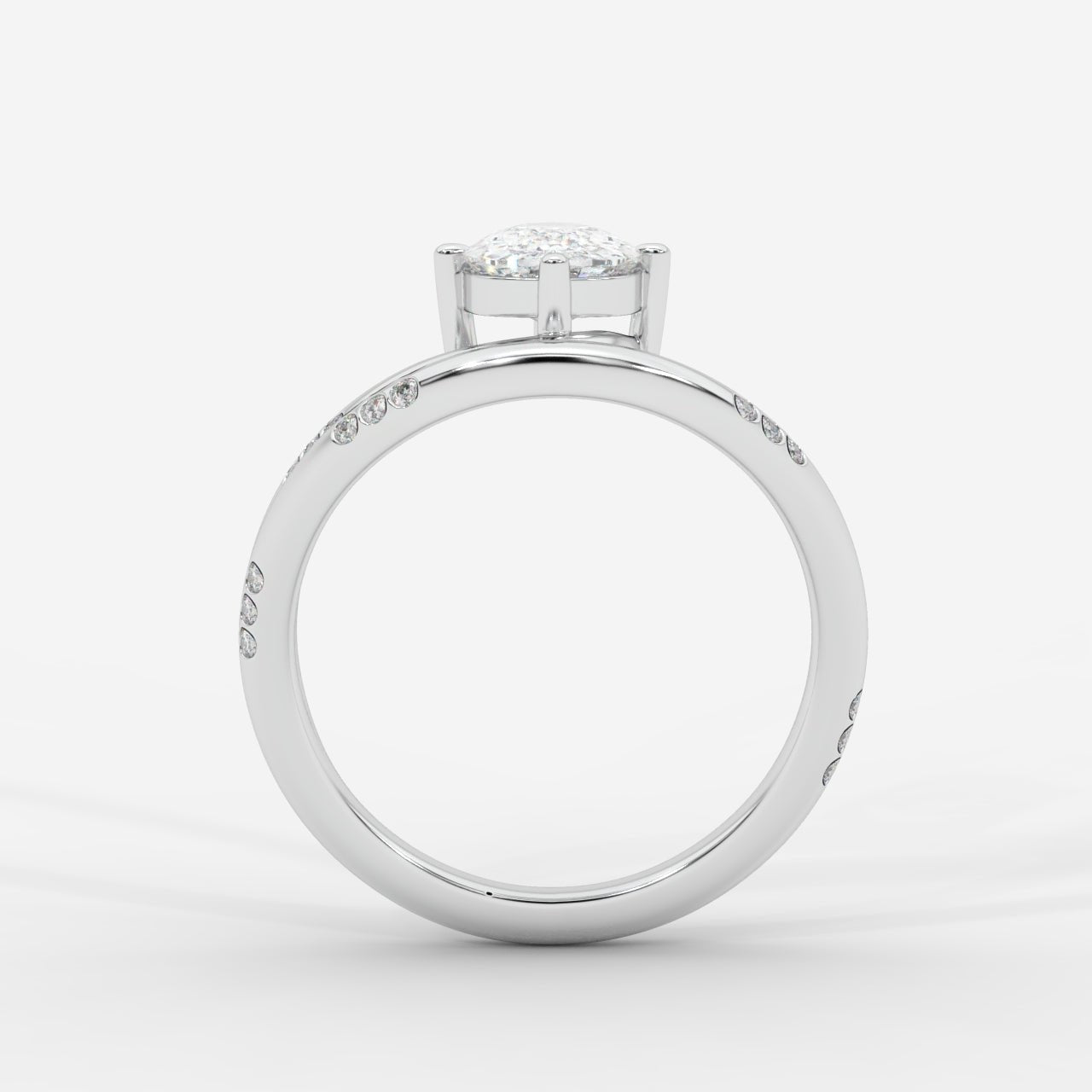 Serpentina Diamond Wrap Ring - Cushion - AYKA JEWELS