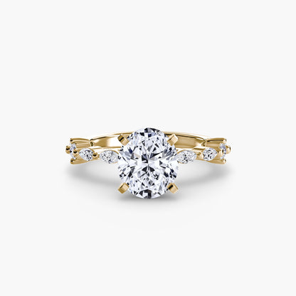 Solitaire with Eternity Pavé - AYKA JEWELS