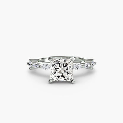 Solitaire with Eternity Pavé - AYKA JEWELS