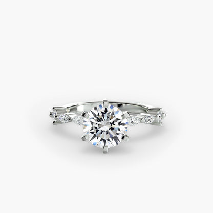 Solitaire with Eternity Pavé - AYKA JEWELS