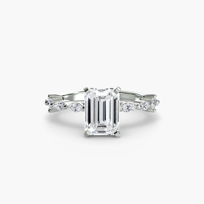 Solitaire with Eternity Pavé - AYKA JEWELS