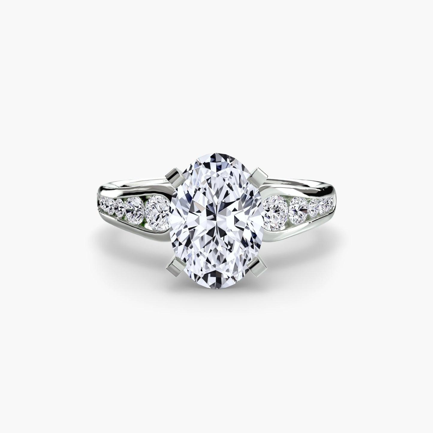 Solitaire with Pavé 2 - AYKA JEWELS