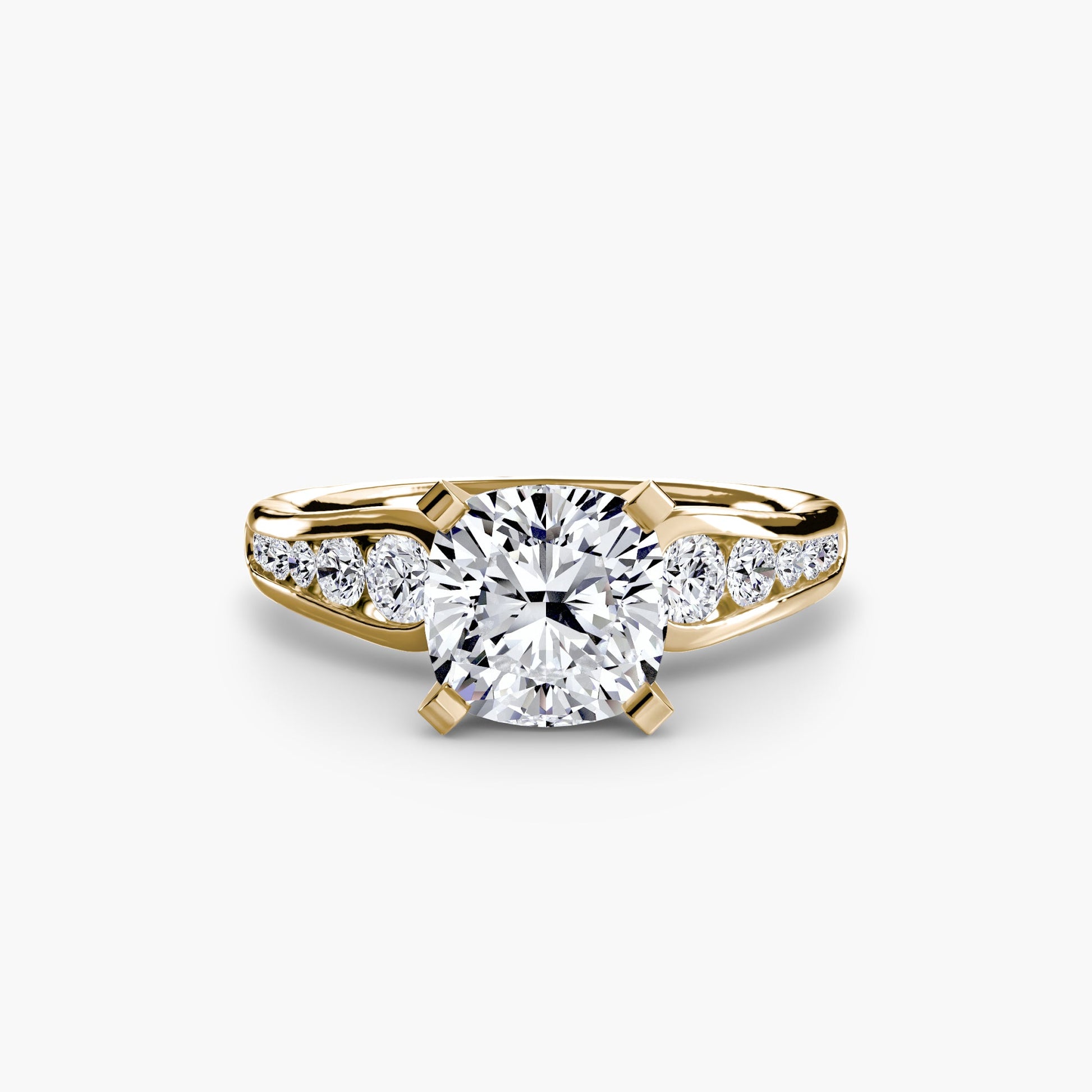 Solitaire with Pavé 2 - AYKA JEWELS
