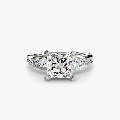 Solitaire with Pavé 2 - AYKA JEWELS
