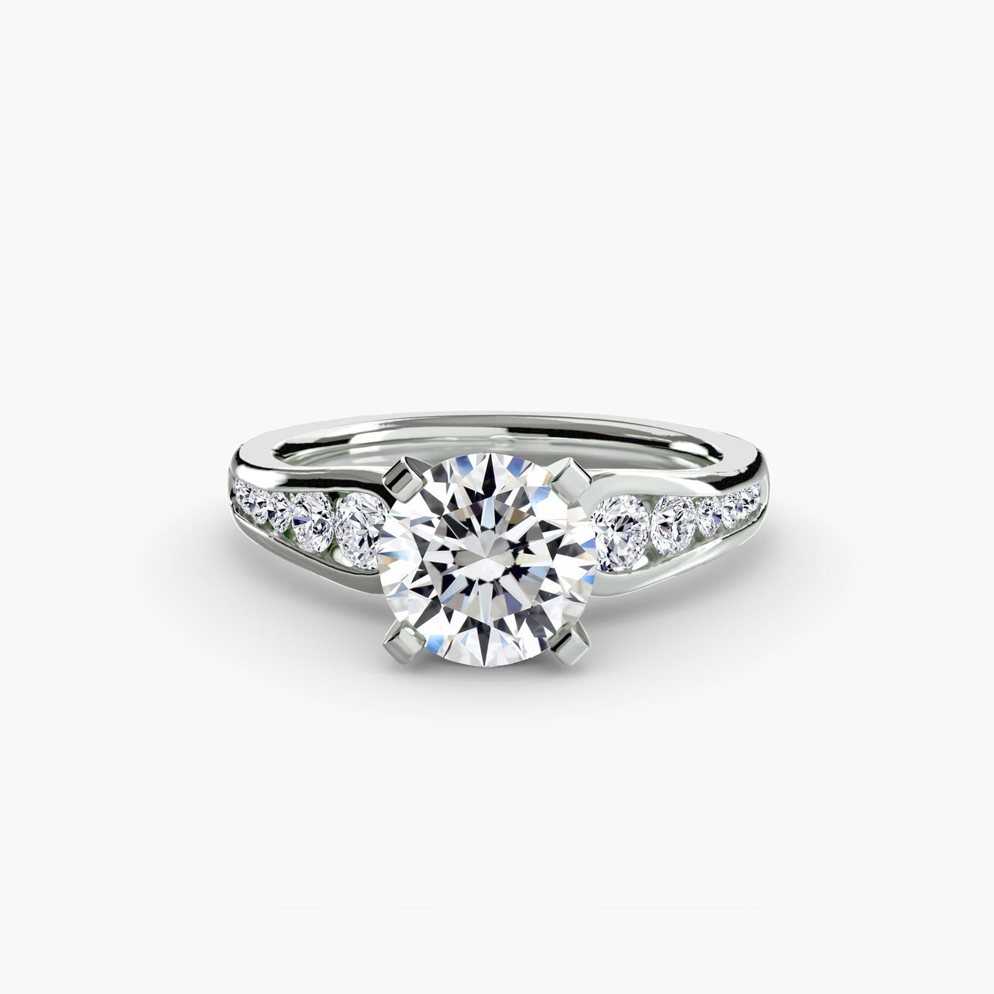 Solitaire with Pavé 2 - AYKA JEWELS