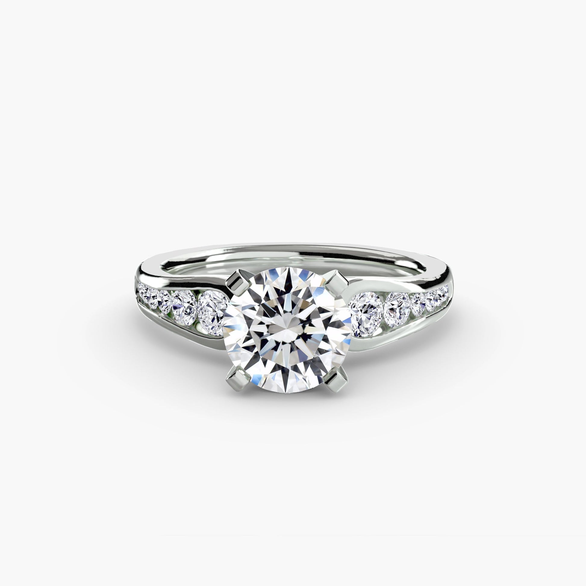 Solitaire with Pavé 2 - AYKA JEWELS