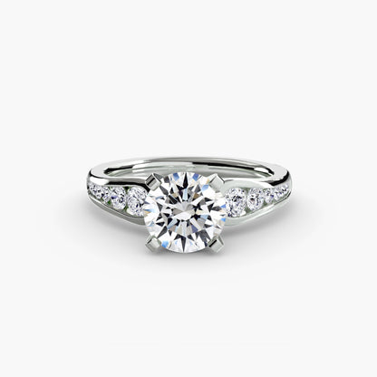 Solitaire with Pavé 2 - AYKA JEWELS