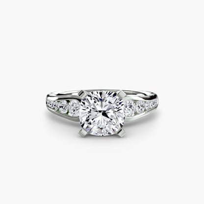 Solitaire with Pavé 2 - AYKA JEWELS