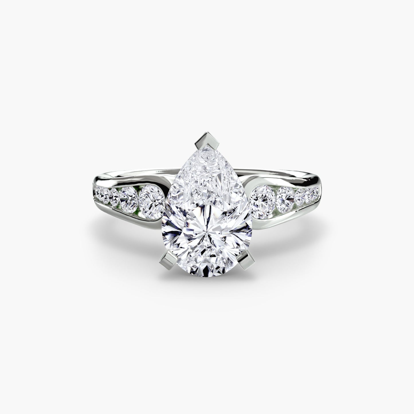 Solitaire with Pavé 2 - AYKA JEWELS