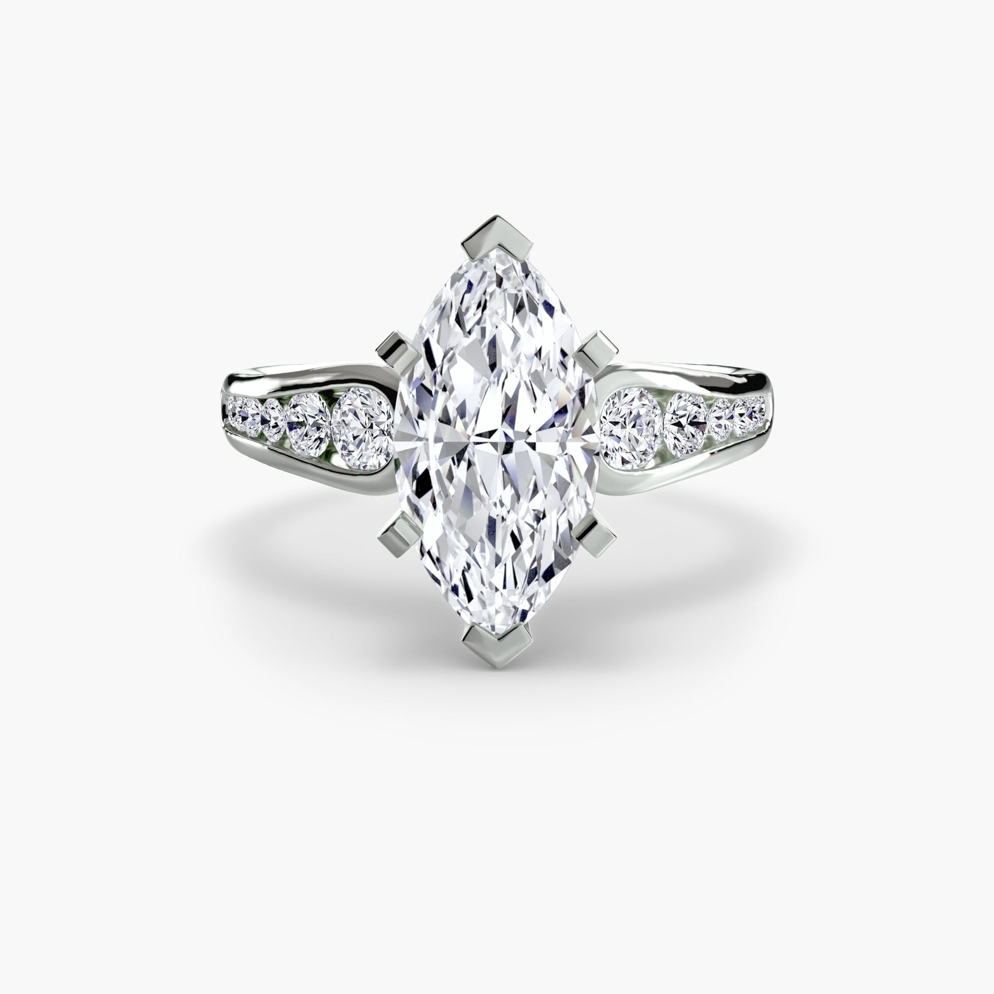Solitaire with Pavé 2 - AYKA JEWELS