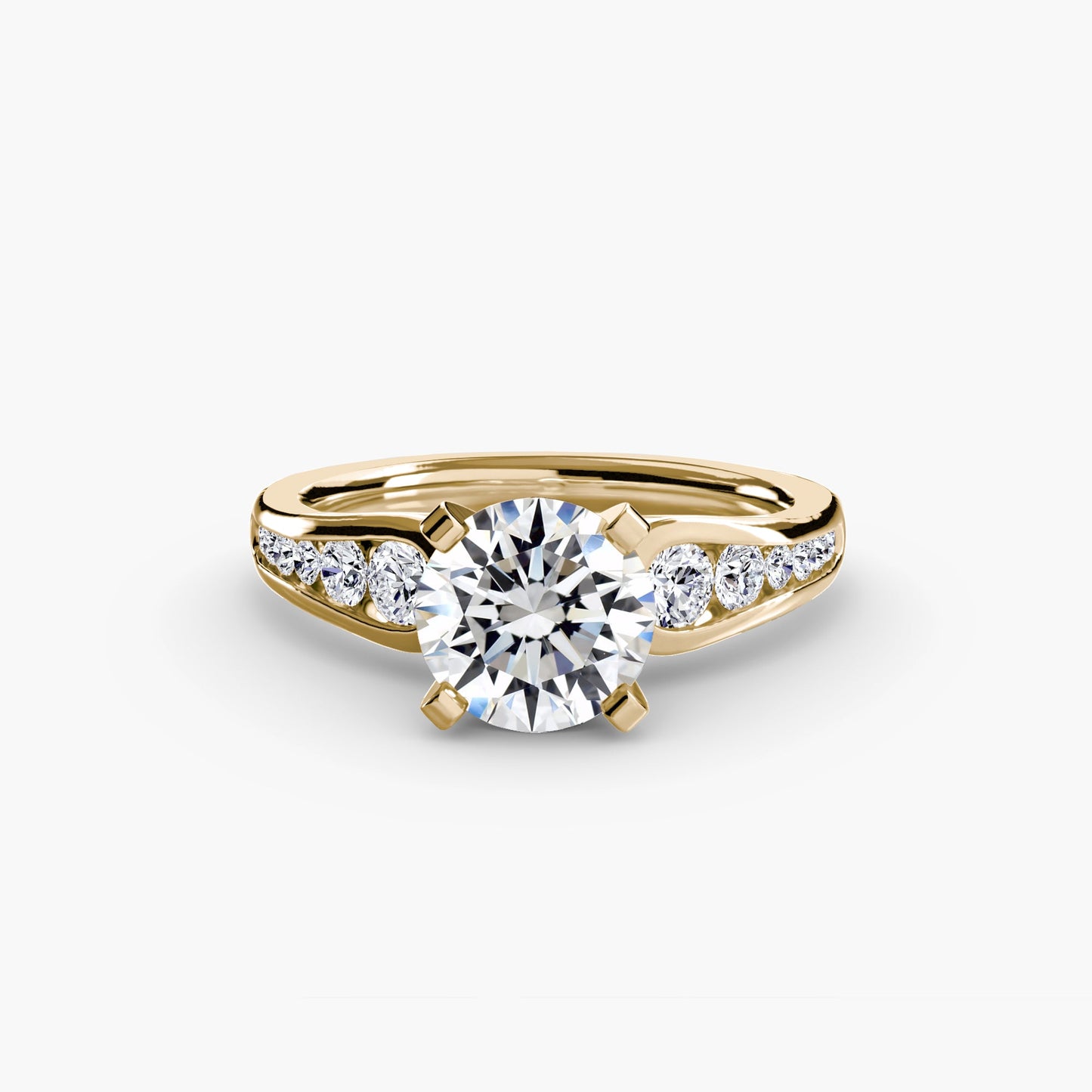 Solitaire with Pavé 2 - AYKA JEWELS