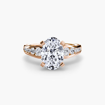 Solitaire with Pavé 2 - AYKA JEWELS