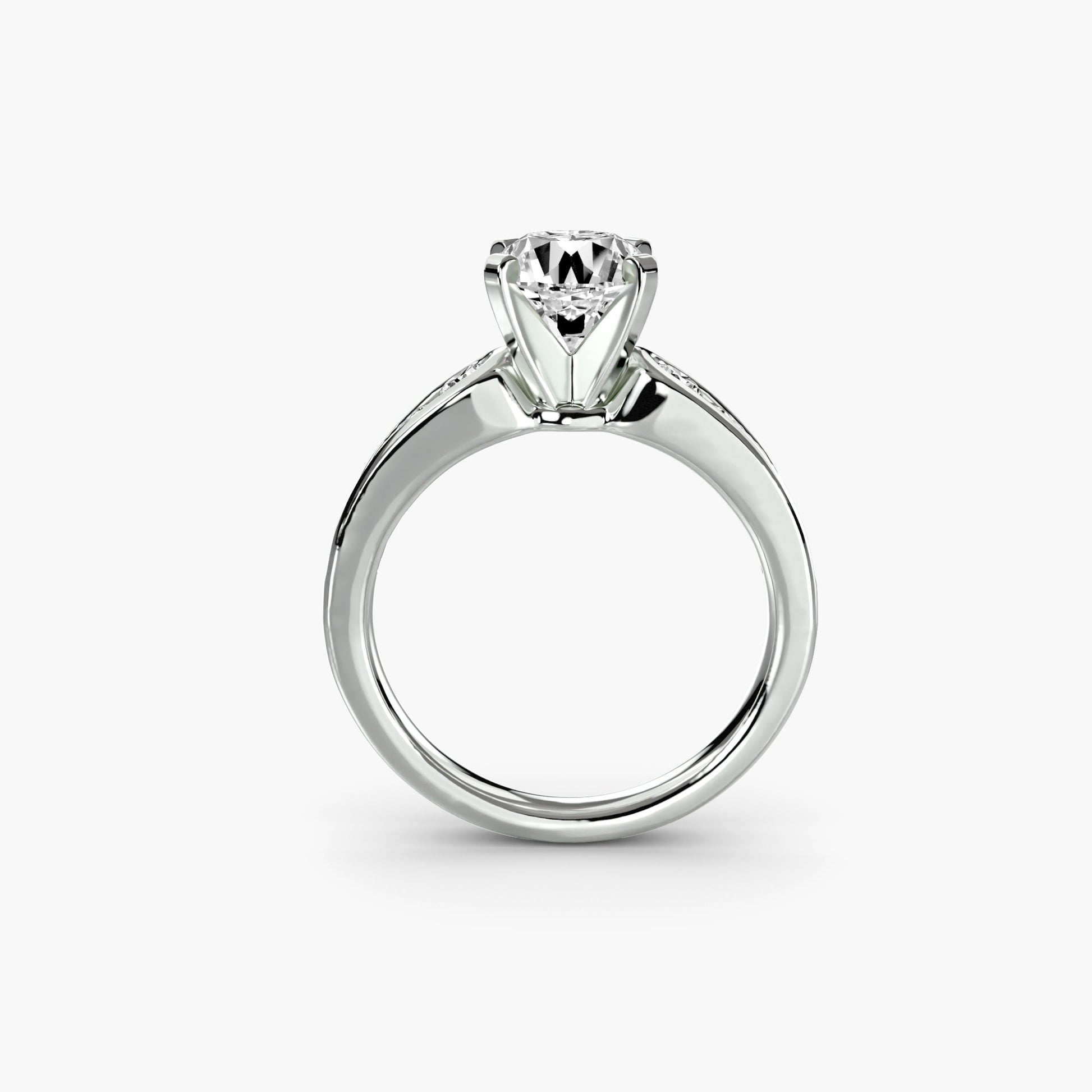 Solitaire with Pavé 2 - AYKA JEWELS