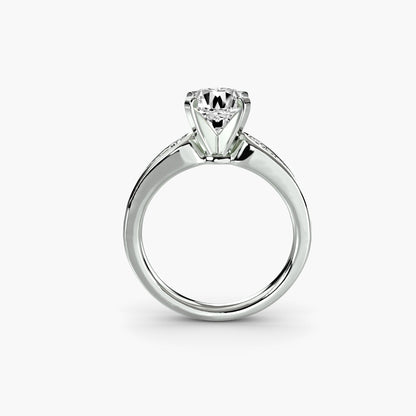 Solitaire with Pavé 2 - AYKA JEWELS