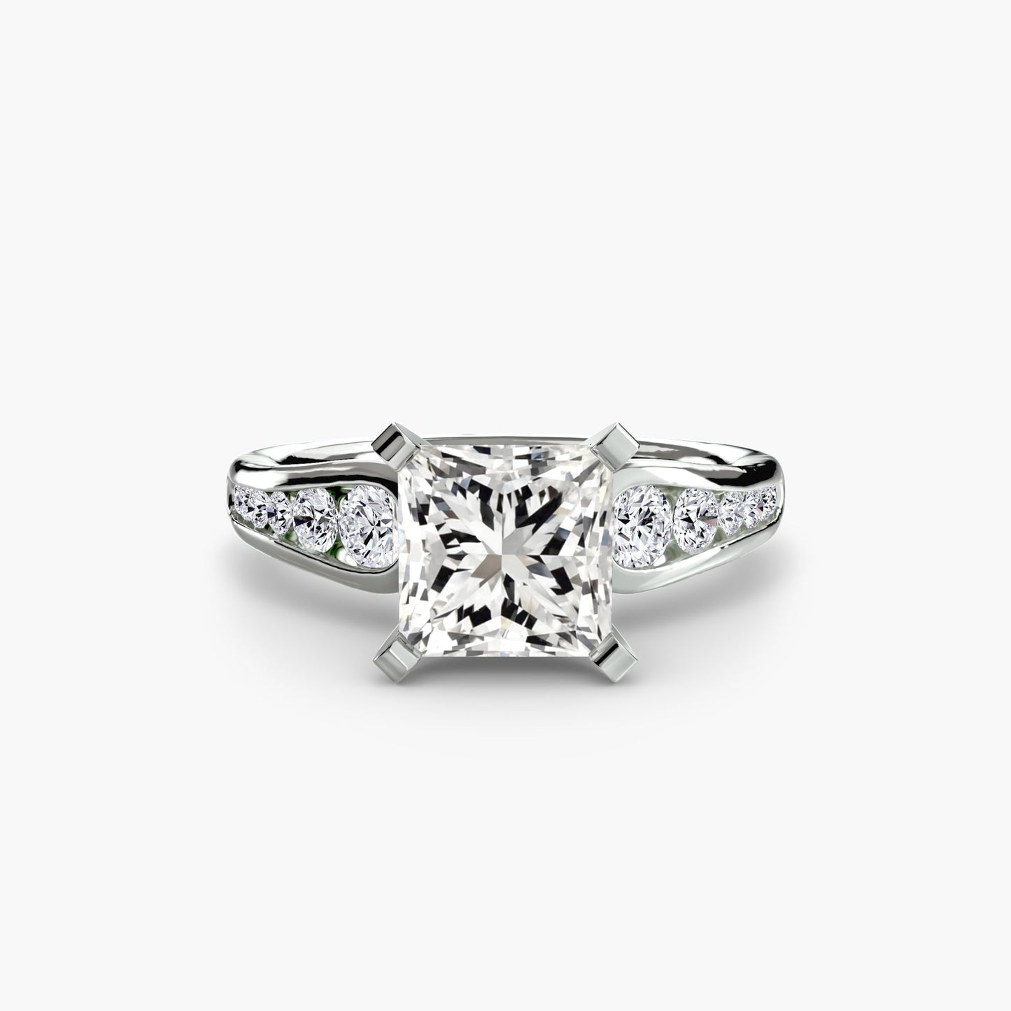 Solitaire with Pavé 2 - AYKA JEWELS