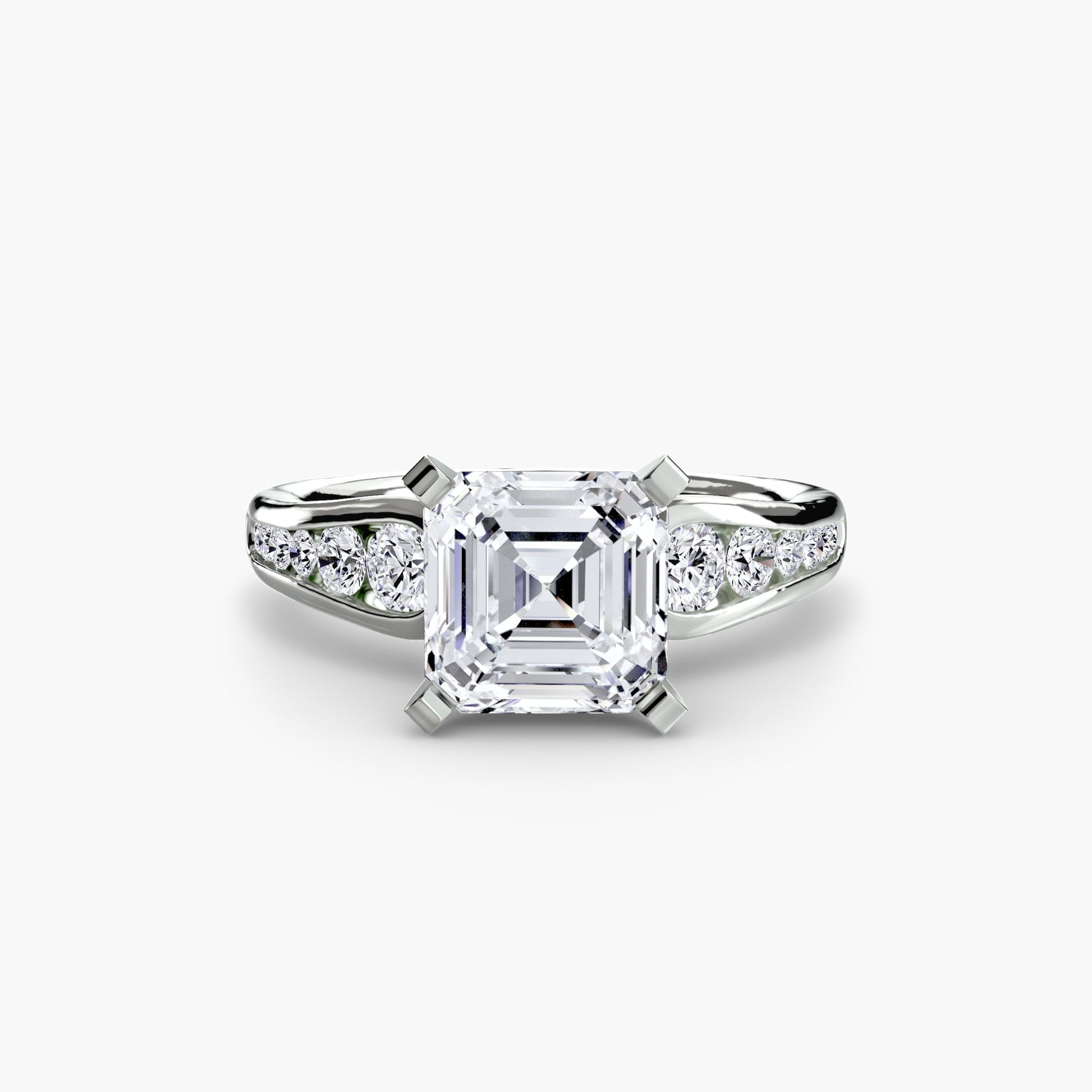 Solitaire with Pavé 2 - AYKA JEWELS
