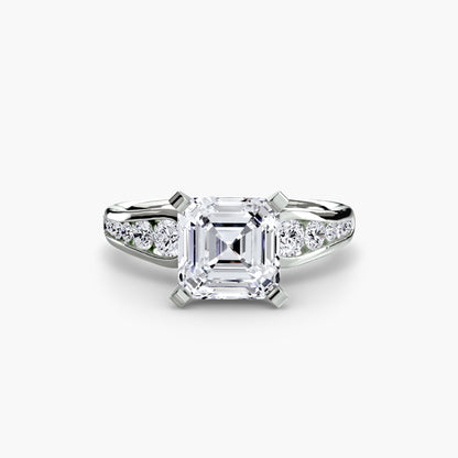 Solitaire with Pavé 2 - AYKA JEWELS