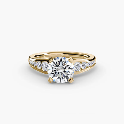 Solitaire with Pavé 2 - AYKA JEWELS