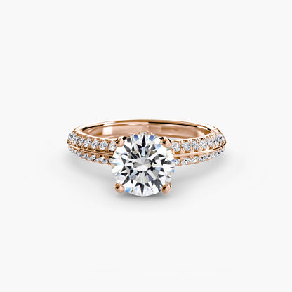 Solitaire with Pavé - AYKA JEWELS