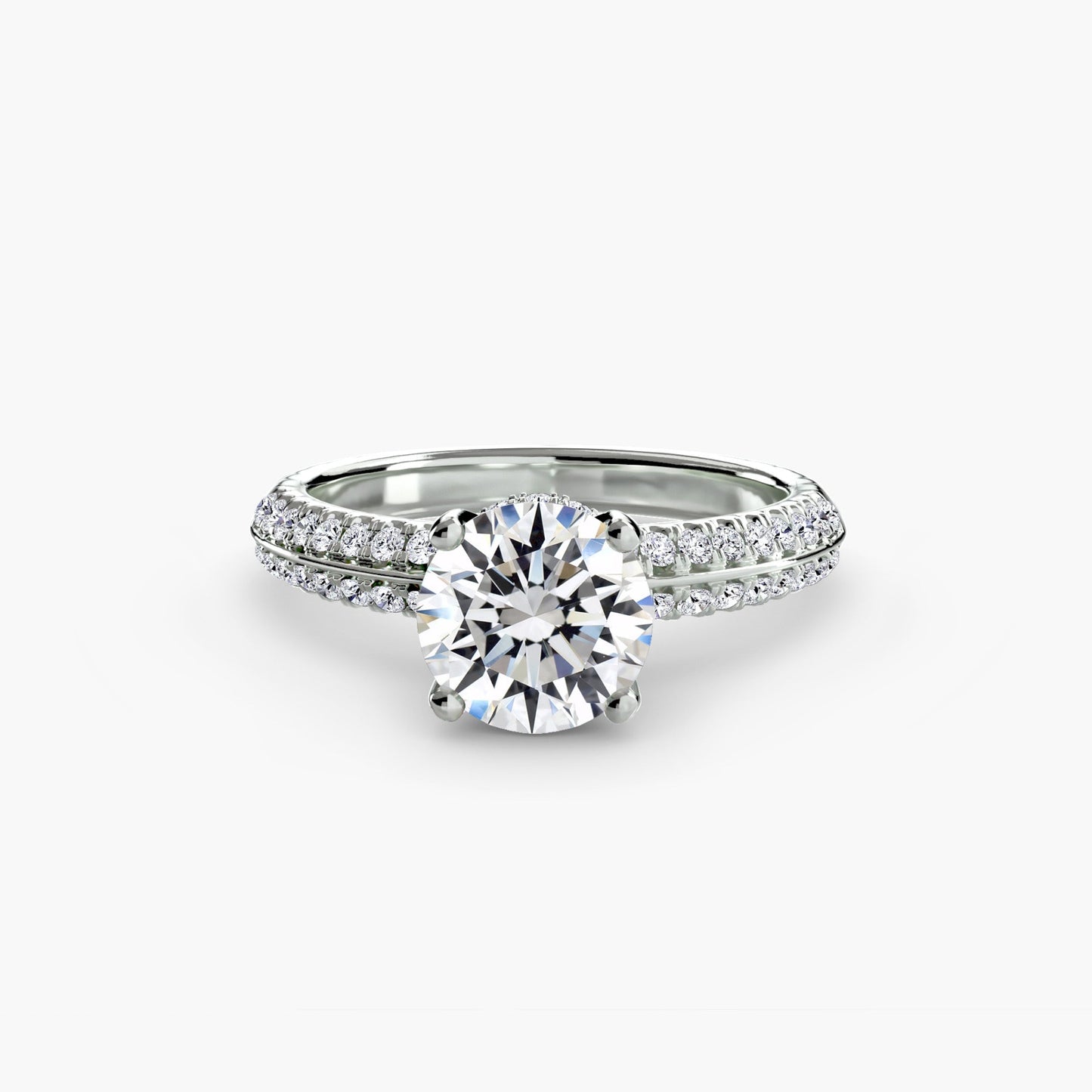 Solitaire with Pavé - AYKA JEWELS