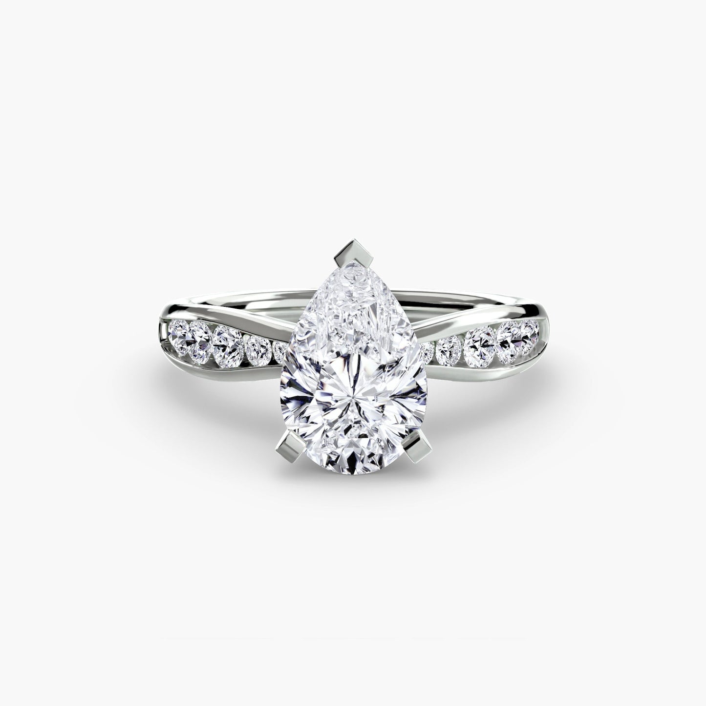 Solitaire with Pavé 3 - AYKA JEWELS