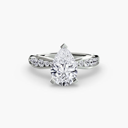 Solitaire with Pavé 3 - AYKA JEWELS